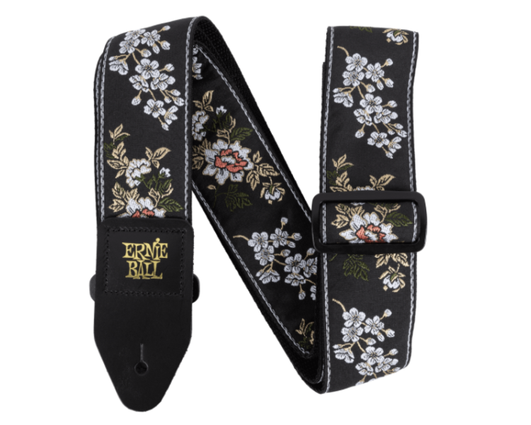 ERNIE BALL 5362 CORREA PARA GUITARRA/BAJO EN JACQUARD CLÁSICO - WHITE BLOSSOM