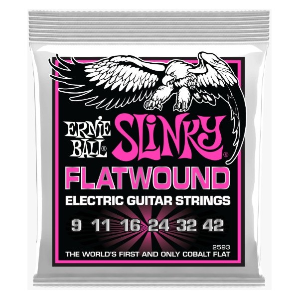 ERNIE BALL 2593  GUITAR ELECTRIC FLATWOUND 9-42
