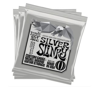 ERNIE BALL P03818 JOHN MAYER SILVER SLINKY 3 PACK
