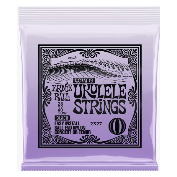 ERNIE BALL 2327 CONCERT/TENOR UKULELE STRINGS - BLACK