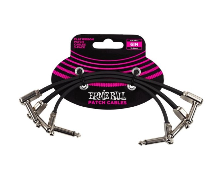 ERNIE BALL 6221 15 cm patch 3 PACK Angle/Angle  - Black