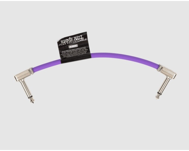 ERNIE BALL P06447 FLEX PATCH CABLE 6IN - PURPLE - SINGLE