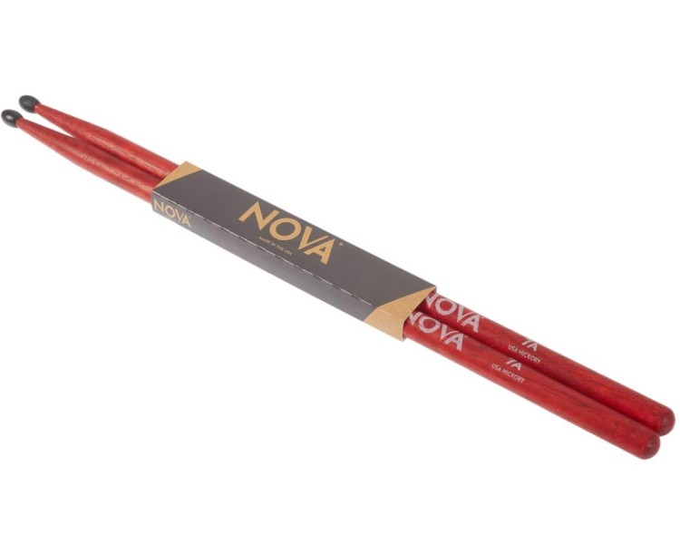 NOVA BY VIC FIRTH BAQUETA 7A ROJA DRUMSTICKS PUNTA NYLON