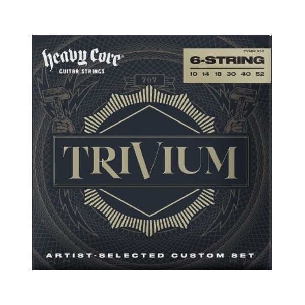 JIM DUNLOP  TVMN1052 TRIVIUM HEAVY CORE STRINGS 10/52 - 6/SET