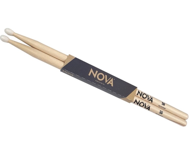 NOVA BY VIC FIRTH BAQUETA 5B DRUMSTICKS PUNTA NYLON