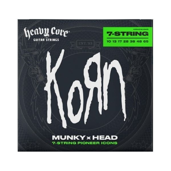 JIM DUNLOP KRHCN1065 KORN HEAVY CORE STRINGS 10/65 - 7/SET