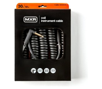 MXR by DUNLOP CABLE DCICG30R EN ESPIRAL DE 9 MTS FLUORECENTE, PLUG RECTO / L