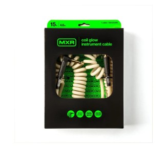 MXR by DUNLOP CABLE DCICG15R EN ESPIRAL DE 4,5 MTS FLUORECENTE, PLUG RECTO / L