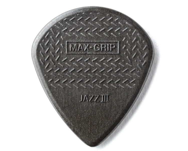 471P3C JIM DUNLOP MAX GRIP JAZZ III STIFFO-6/PLYPK BK