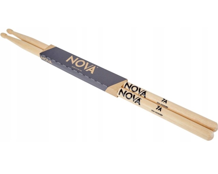 NOVA BY VIC FIRTH BAQUETA 7A DRUMSTICKS PUNTA MADERA
