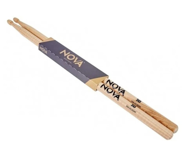 NOVA BY VIC FIRTH BAQUETA 5B DRUMSTICKS PUNTA MADERA
