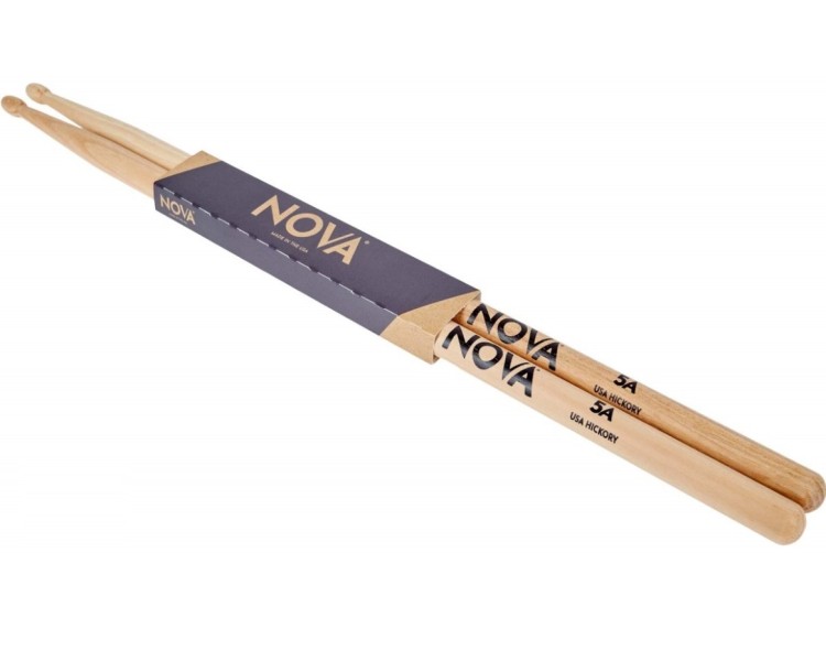 NOVA BY VIC FIRTH BAQUETA 5A DRUMSTICKS PUNTA MADERA