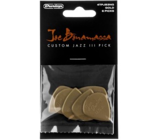 JIM DUNLOP 47PJB3NG BONAMASSA GOLD JAZZ-6/PLYPK