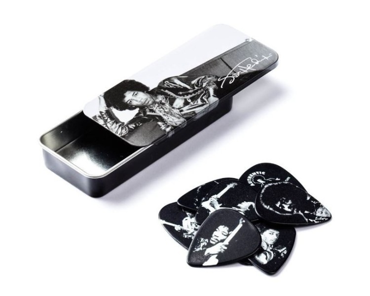 JHPT05H  JIM DUNLOP HENDRIX HVY-SILVER RETRATO x12 PUAS