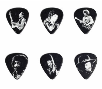 JHPT05H  JIM DUNLOP HENDRIX HVY-SILVER RETRATO x12 PUAS
