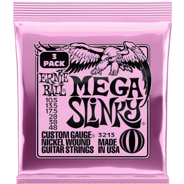 ERNIE BALL 3213 MEGA SLINKY  3 PACK 10.5-48