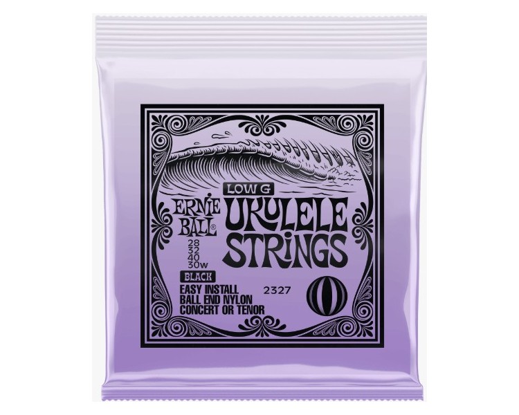 ERNIE BALL 2327 CONCERT/TENOR UKULELE STRINGS - BLACK