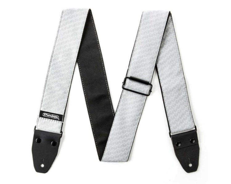 JIM DUNLOP D6712  JACQUARD CUBE HATCH LIGHT GREY STRAP