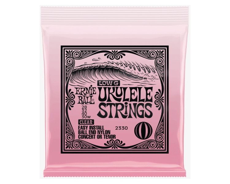 ERNIE BALL 2330 CONCERT/TENOR UKULELE STRINGS - CLEAR