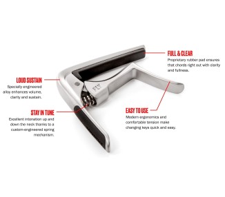 JIM DUNLOP 63CSC FLY CAPO SATIN CHROME