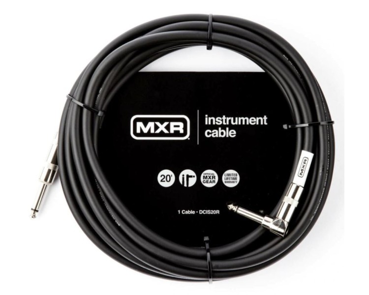 MXR by DUNLOP DCIS20R MXR INST  CABLE 6 MTS 20' STRAIGHT/RIGHT ANGLE
