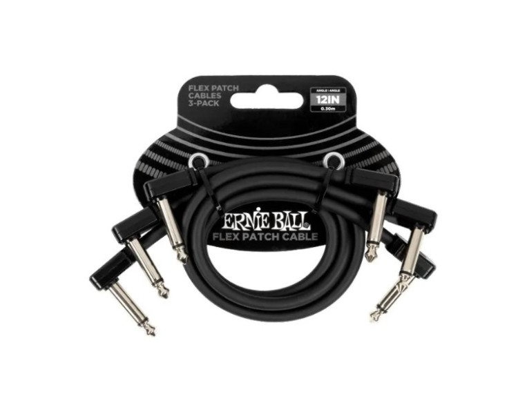 ERNIE BALL P06439 FLEX PATCH CABLE 6IN - BLACK - SINGLE