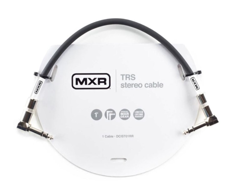 MXR by DUNLOP DCIST1RR MXR TRS STEREO CABLE 1FT ANG/ANG