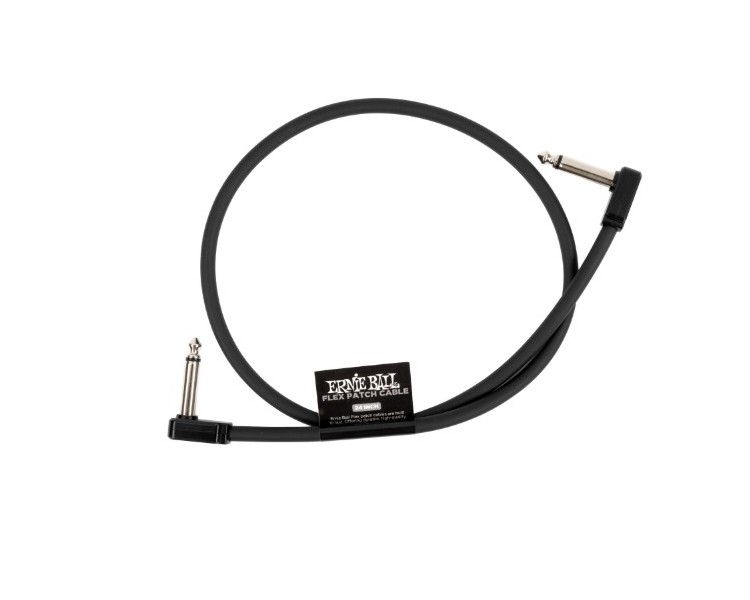 ERNIE BALL P06442 FLEX PATCH CABLE 24IN - BLACK - SINGLE