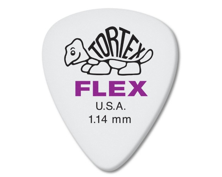 JIM DUNLOP 428P114 TORTEX FLEX STD NAT 1.14MM 12 UNIDADES