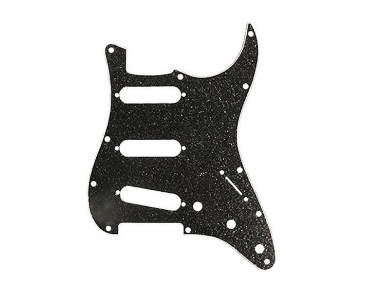 D`ANDREA PICKGUARD PARA STRATOCASTER BLACK SPARKLE DPP ST BKS-HSS