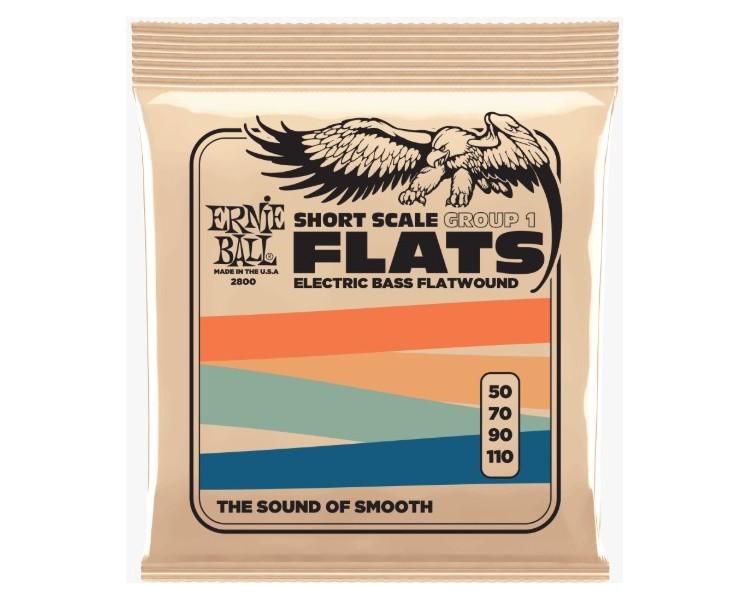 ERNIE BALL 2800 ESCALA CORTA FLATWOUND ACERO 50-70-90-110