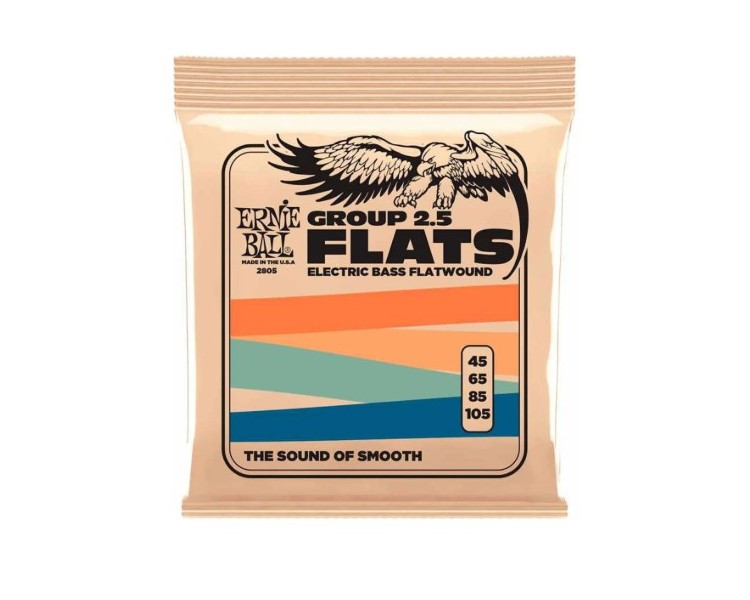 ERNIE BALL 2805  ESCALA LARGA FLATWOUND ACERO 045,065, 085,105