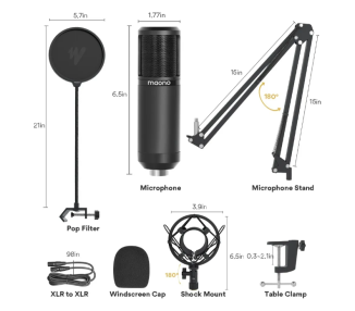MAONO AU-PM320S XLR PHANTOM 48V NO INCLUIDA