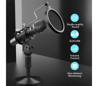MAONO AU-HD300T MICROFONO DE MESA C/SOPORTE