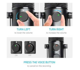 MAONO AU-902 CONJUNTO DE MICROFONO USB CONDENSADOR CARDIOIDE PODCAST MIC