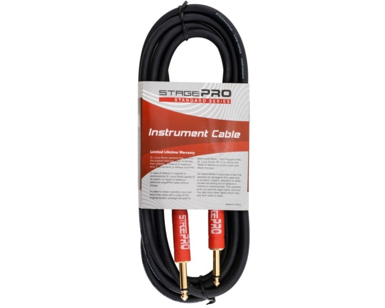 SPGP10G CABLE STAGE PRO INSTRUMENTO 3 METROS REFORZADO PLUGS RECTOS