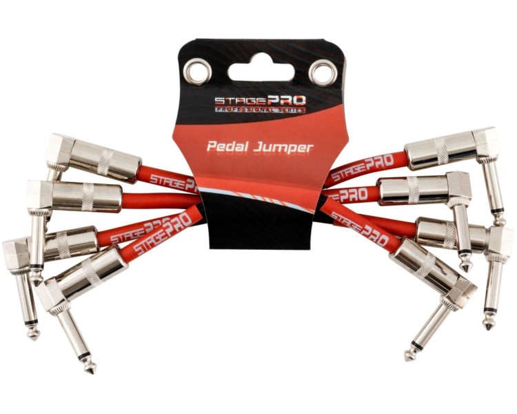 SPGP4 STAGE PRO CABLES PACK 4 CABLES 15 CM PLUGS ANGULO REFORZADO