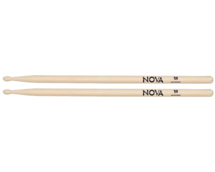 NOVA BY VIC FIRTH BAQUETA 5B DRUMSTICKS PUNTA MADERA
