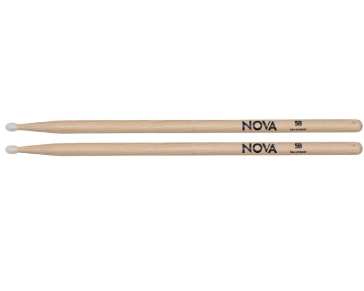 NOVA BY VIC FIRTH BAQUETA 5B DRUMSTICKS PUNTA NYLON