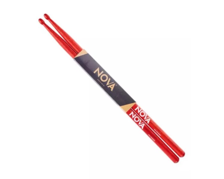 NOVA BY VIC FIRTH BAQUETA 2B ROJA DRUMSTICKS PUNTA MADERA