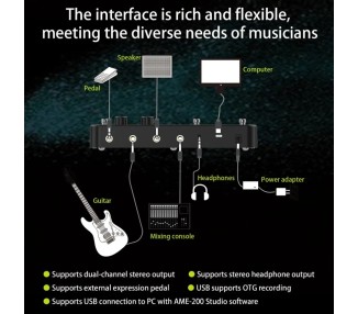 AUDOTA AME-200 PEDAL EFECTO MULTIFICIONAL PARA GUITARRA