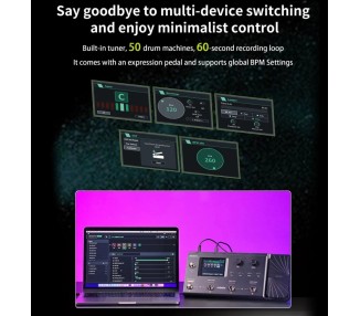 AUDOTA AME-200 PRO PEDAL EFECTO MULTIFUNCIONAL PARA GUITARRA