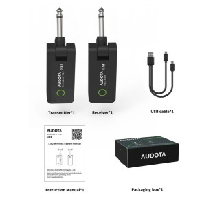 AUDOTA G58 SISTEMA INHALAMBRICO PARA BAJO Y GUITARRA