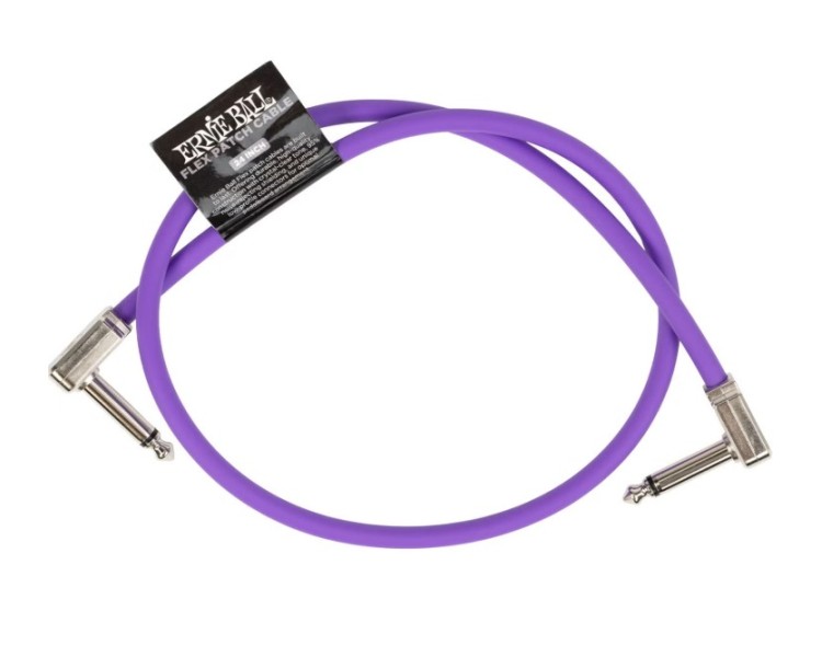 ERNIE BALL 6450 FLEX PATCH CABLE 60 CM - PURPLE - SINGLE