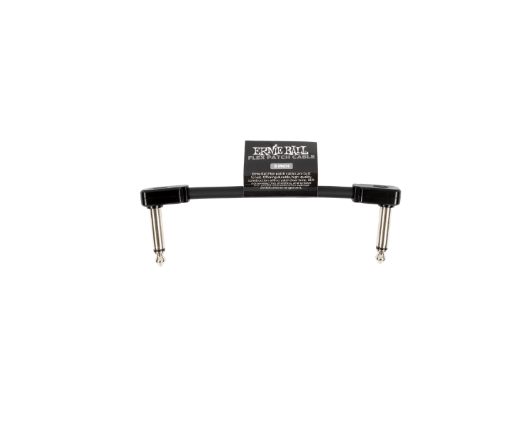 ERNIE BALL P06438 Flex Patch Cable 3in - Black - Single
