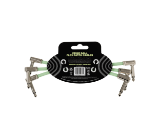 ERNIE BALL P06475 Flex Patch Cable 6in - Glow in Dark - 3 Pack