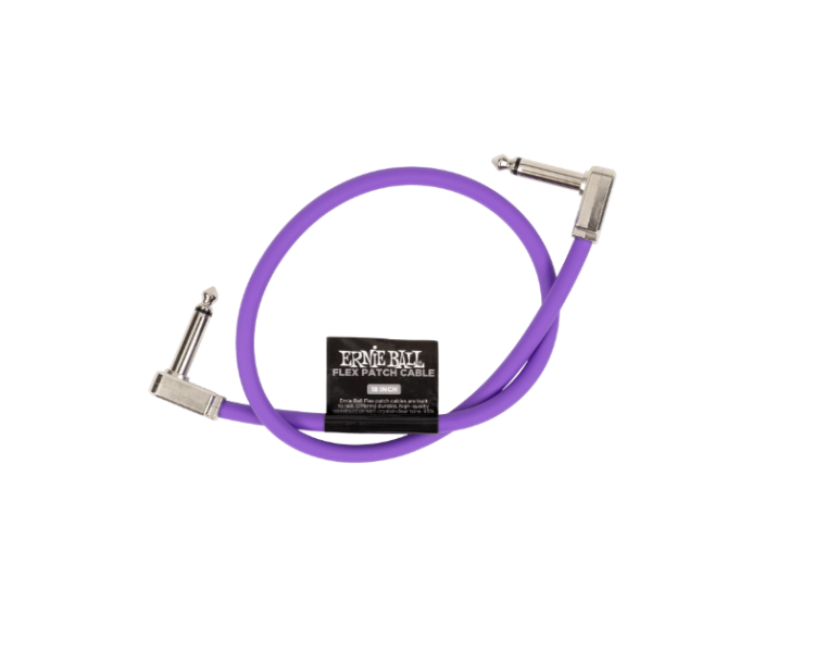 ERNIE BALL P06449 Flex Patch Cable 18in - Purple - Single