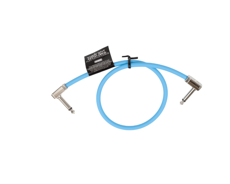 ERNIE BALL P06458 Flex Patch Cable 24in - Blue - Single