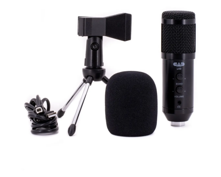 CAD U49  MIC USB CONDENSER, VOL, HEAD OUT, BASS REDUCTION