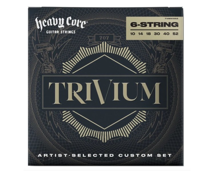 JIM DUNLOP  TVMN1052 TRIVIUM HEAVY CORE STRINGS 10/52 - 6/SET